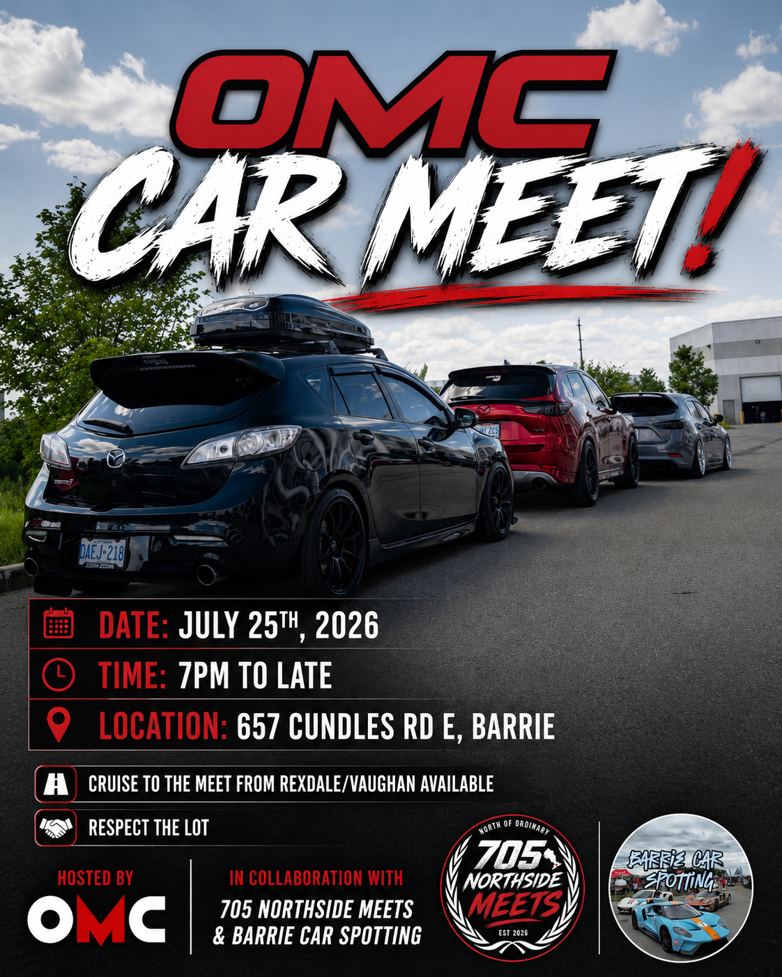 OMC Car Meet in Barrie — July 25th, 2026