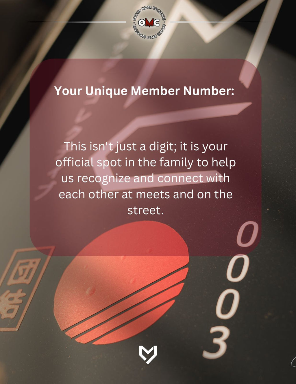 OMC Membership Decal & Member Number (First Edition)